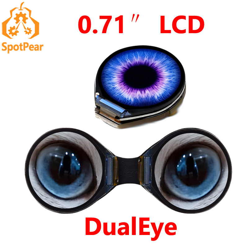 Waveshare Esp32 - Waveshare 0.71inch Double Eye Round LCD