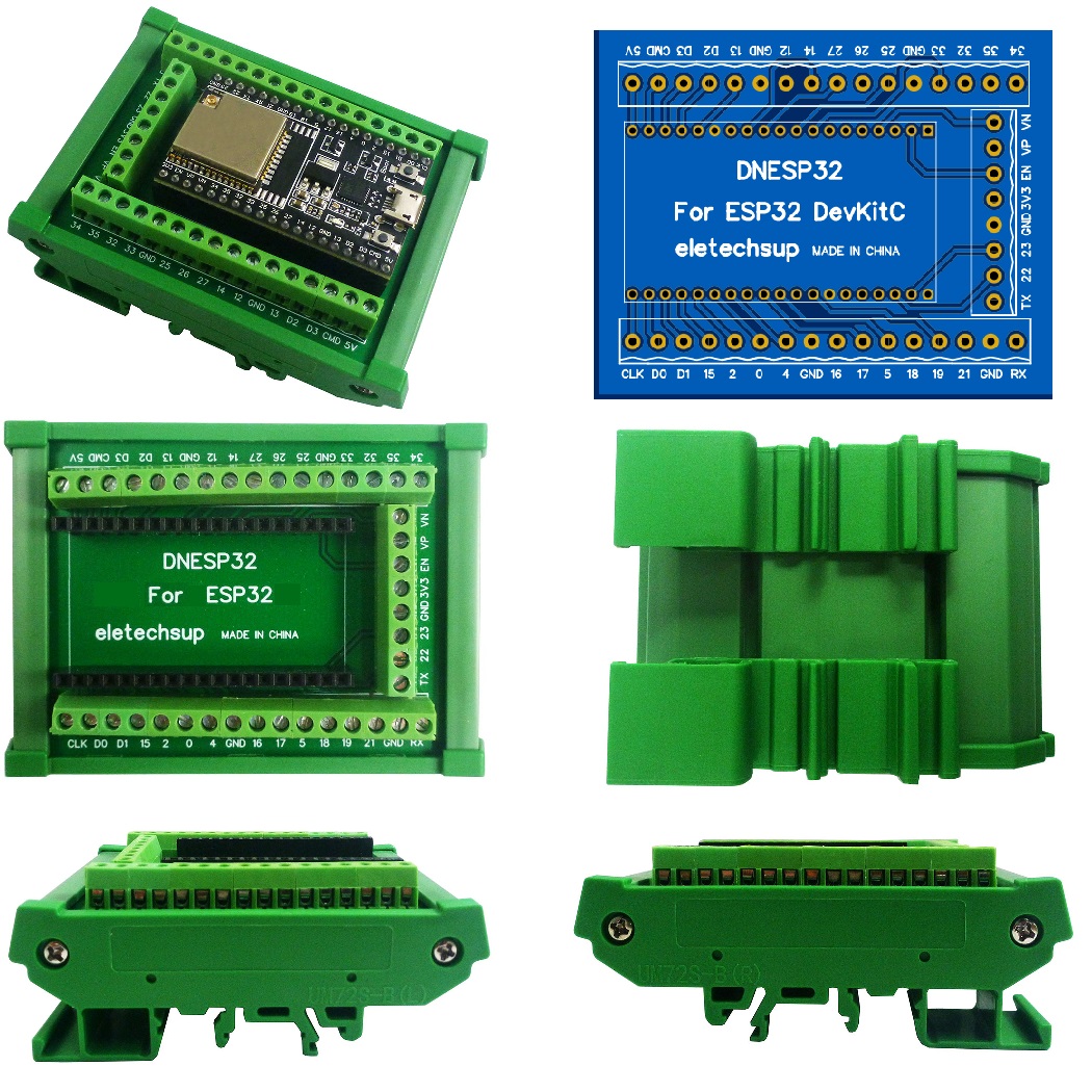 Devkitc - ESP32 DIN Rail Mount Screw Terminal