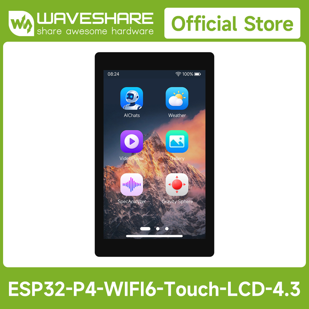 Waveshare Esp32 - Waveshare ESP32-P4-WIFI6 4.3inch Development Board, 480