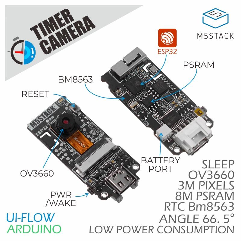 M5Stack - M5Stack Official ESP32 PSRAM Timer Camera