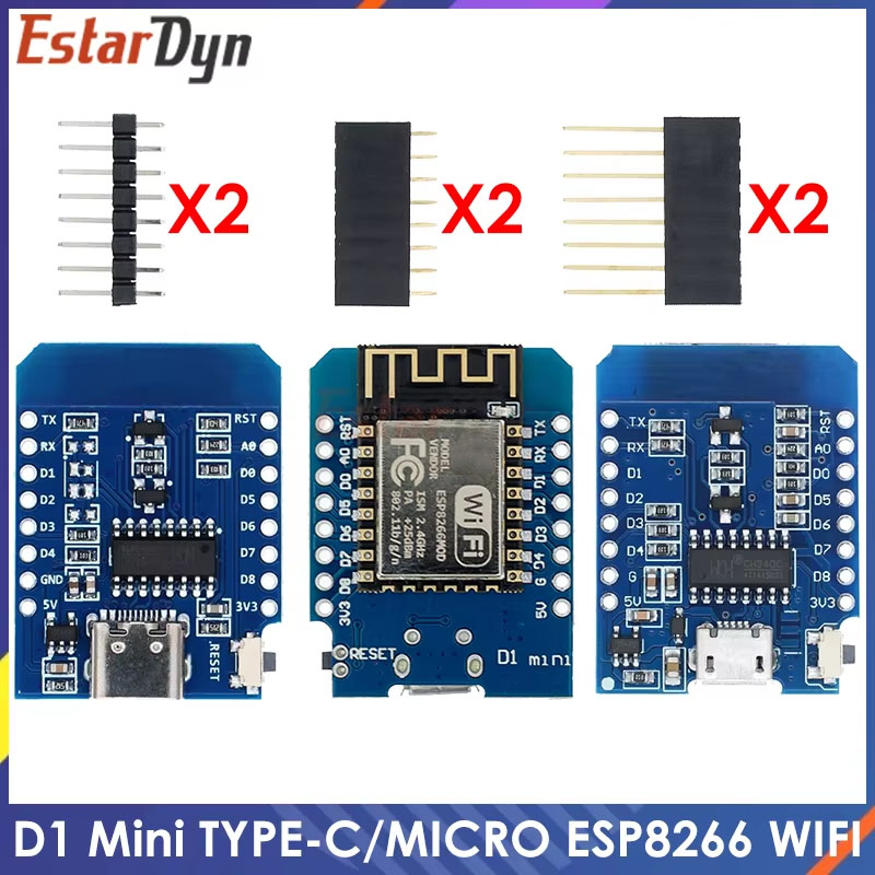 D1 Mini TYPE-C/MICRO ESP8266 E - Nodemcuv2 recension och pris