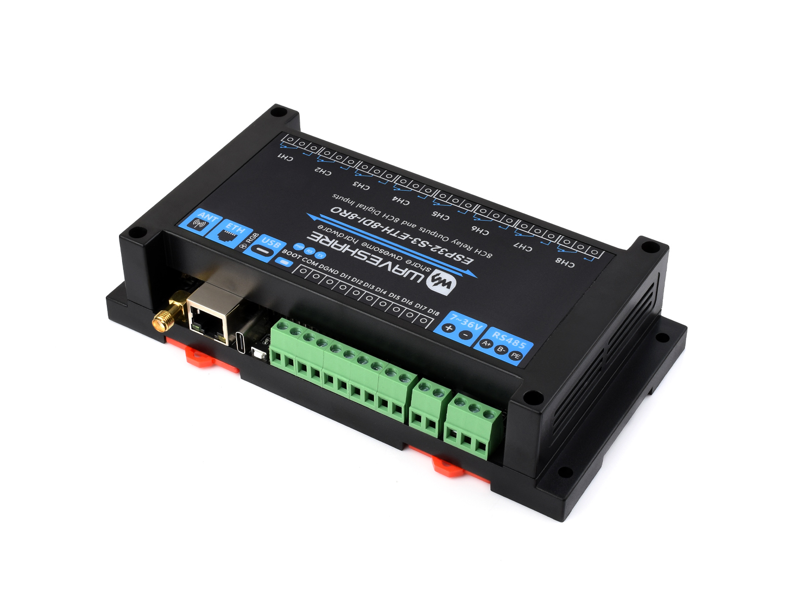 Waveshare Industrial 8-Channel - Waveshare Esp32 recension och pris