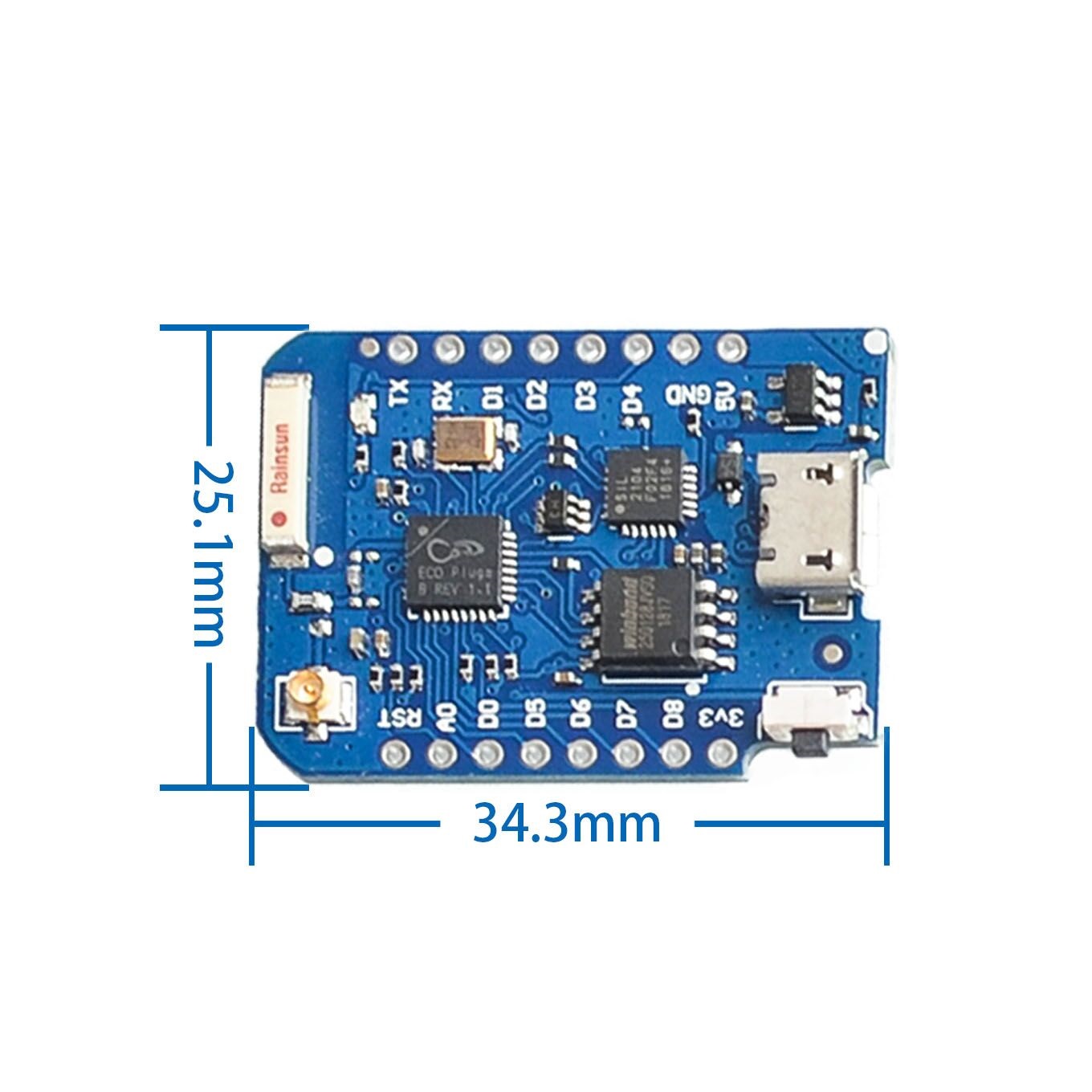 WEMOS D1 Mini Pro 4M 16M Bytes - Wemos D1 Mini recension och pris