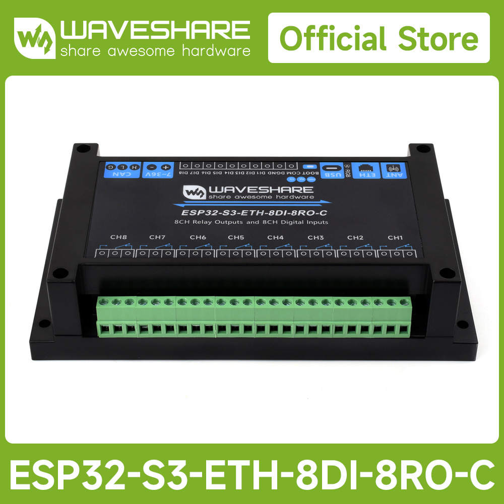 Industrial 8-Channel ESP32-S3  - Waveshare Esp32 recension och pris
