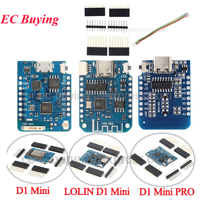 10Pcs/1pc WeMos LOLIN D1 Mini  - D1 Mini Pro recension och pris