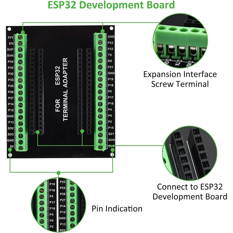 3pcs 38PIN ESP32 Breakout Boar - Nodemcu 32S recension och pris