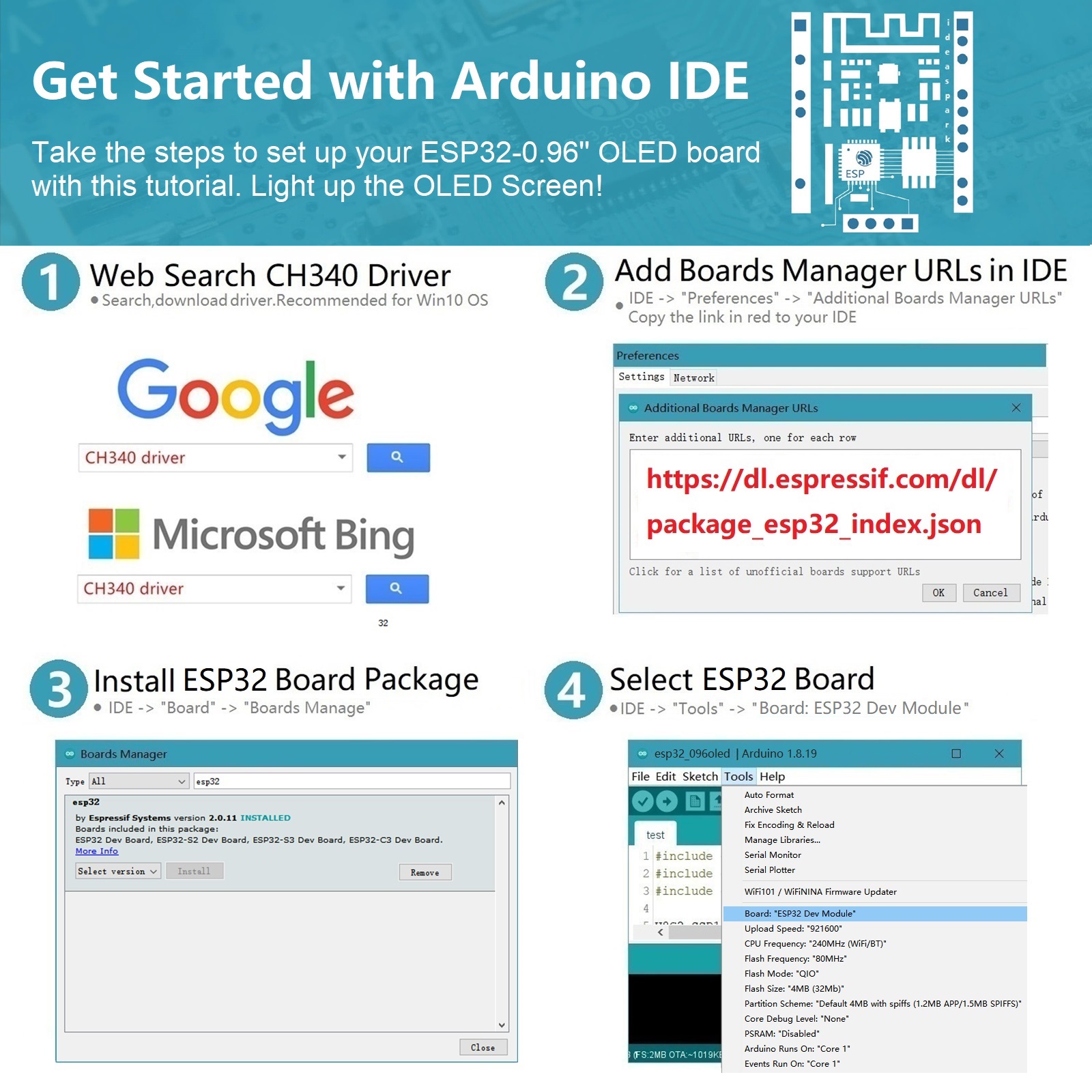 ideaspark® ESP32 Development B - Lolin D32 recension och pris