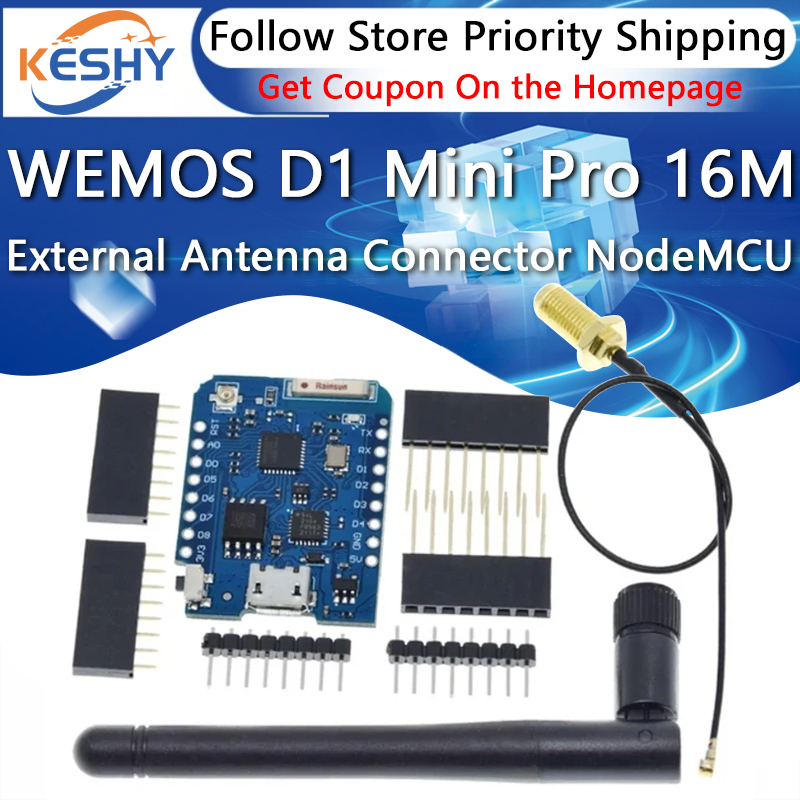 WEMOS D1 Mini Pro 16M Bytes Ex - D1 Mini Pro recension och pris