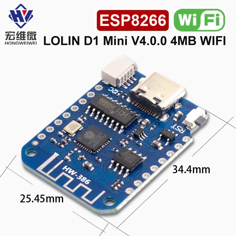 WEMOS D1 Mini V4.0.0 TYPE-C US - Nodemcuv2 recension och pris