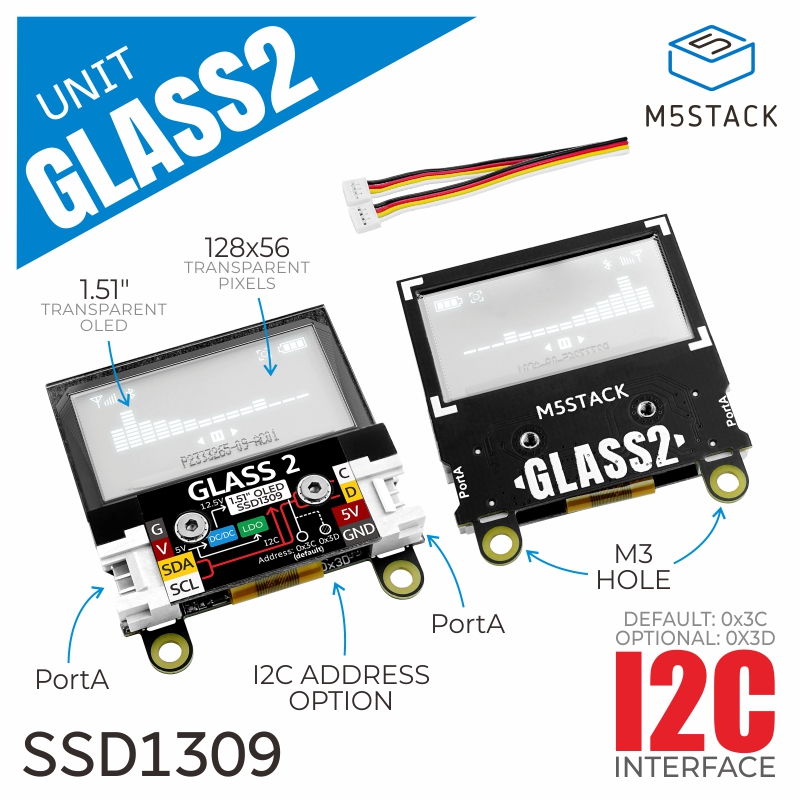 M5Stack Official Glass2 Unit w - M5Stack Core2 recension och pris