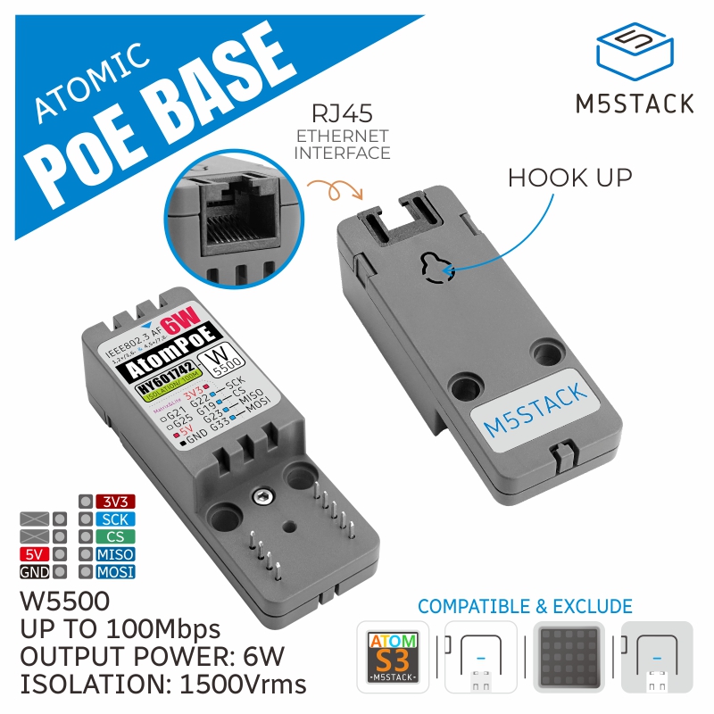 M5Stack Official ATOMIC PoE Ba - M5Stack recension och pris