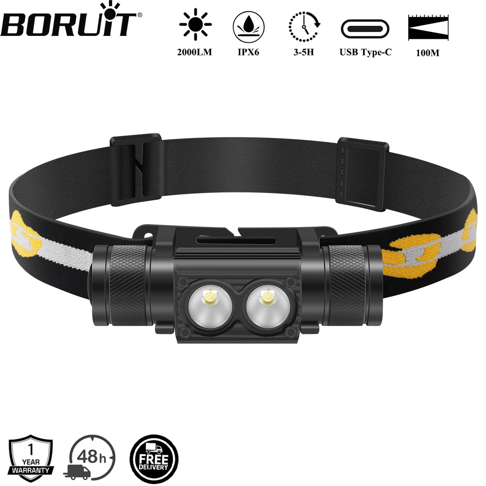 BORUiT D25 Dual LED Headlamp 2 - Lolin D32 recension och pris