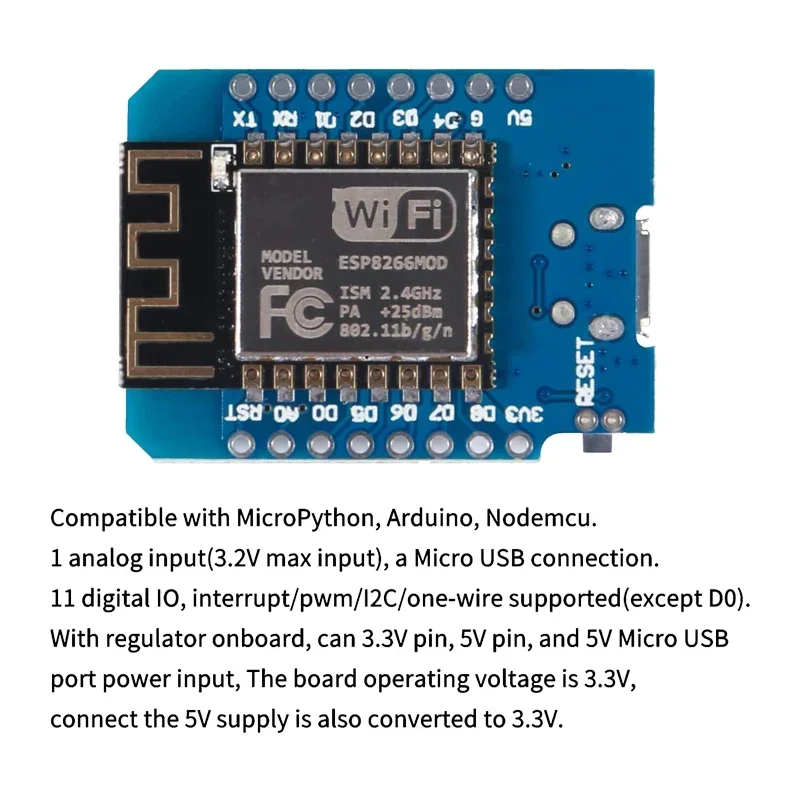 10pcs WeMos D1 Mini Pro V3.0 N - D1 Mini Pro recension och pris